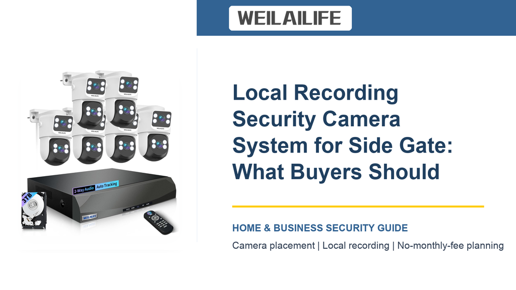 Side Gate Security Setup: Local Recording Security Camera System and Router Placement | WEILAILIFE