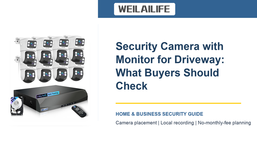 Security Camera with Monitor at Driveway: Wide-Angle Views Basics | WEILAILIFE