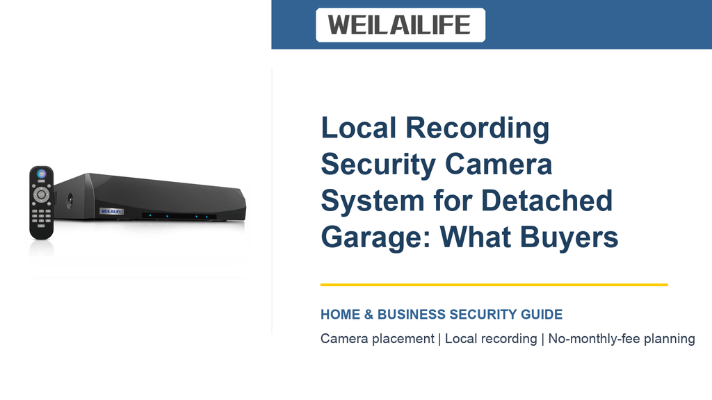 Detached Garage Security Setup: Local Recording Security Camera System and Color Night Vision