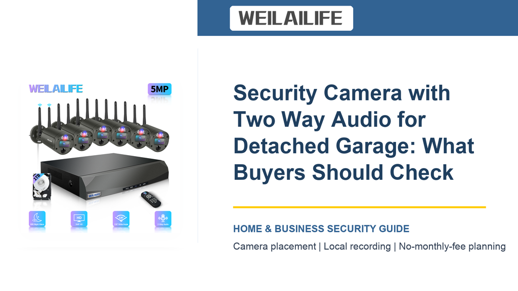 Detached Garage Security Setup: Security Camera System and Remote Viewing