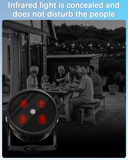 【4 LED Waterproof 】 IR Illuminator 90 Degree Wide Angle Long Range Infrared Light, 80ft 850nm IR Flood Lights with Power Adapter for Night Vision CCTV & IP Security Camera