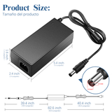 12V 5A Power Supply Adapter, Input 100-240V Power Adapter Charger Power Supply Compatible with LED Lights Strips, CCTV Security System
