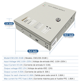 CCTV Power Supply 18 Channel Port Box,CCTV DC Distributed Power Box Supply Output AC to DC 12V 30A,AC Plug and Lock