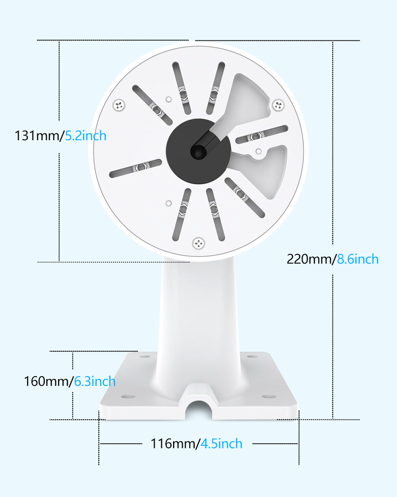 Universal CCTV Security Camera Mount Wall Mount Bracket for Surveillance House Indoor Bullet Dome IP Camera Holder Outdoor Junction Box Cable Pole Mounting Arm