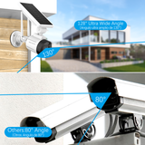 Cámara de Seguridad Solar Inalámbrica Wi-Fi, Cámara de Vigilancia Recargable para Exteriores con Panel Solar, Detección de IA, Visión Nocturna, Antena Doble (Paquete de 2)