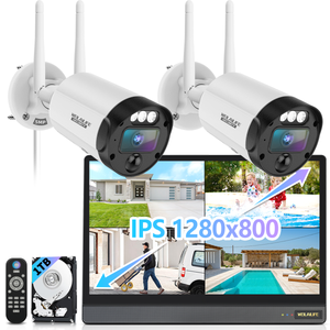 【All-in-One Security System】 5MP Outdoor Wireless Security Camera System, Home WiFi Video Security Cameras Systems, Surveillance DVR Kits(Enjoy $10 Off Instantly)