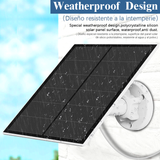 Solar Panel for Wireless Outdoor Security Camera, IP 66 Waterproof 5W Micro USB Port Cable & Type-c Adapter Solar Panels with 10ft Cable