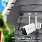 Roll over image to zoom in 3.0 MP Wireless Solar Security Camera Outdoor, Solar Powered & Rechargeable Battery Powered