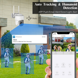 WEILAILIFE 【360° PT Digital Zoom, Two-Way Audio】 Outdoor Wireless Security Camera System Indoor PTZ Security Cameras Waterproof