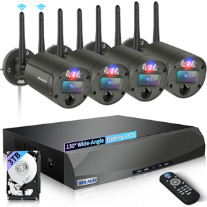 【130° Ultra Wide-Angle】 5MP Wireless Security Camera System, Outdoor WiFi Cameras Home Video Surveillance Systems(Enjoy $10 Off Instantly)