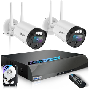 【90ft Super Night Vision】 Outdoor Wireless Security Camera System, Wireless Cameras for Home Security, WiFi Video Surveillance, Home Security Cameras(Enjoy $10 Off Instantly)