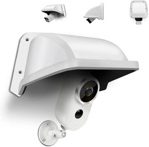 WEILAILIFE Universal Camera Cover Shield Sun Rain, Waterproof Protective Roof for Dome, Bullet Cameras, ABS Plastic Shade Covers (White)