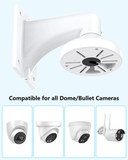 Universal CCTV Security Camera Mount Wall Mount Bracket for Surveillance House Indoor Bullet Dome IP Camera Holder Outdoor Junction Box Cable Pole Mounting Arm