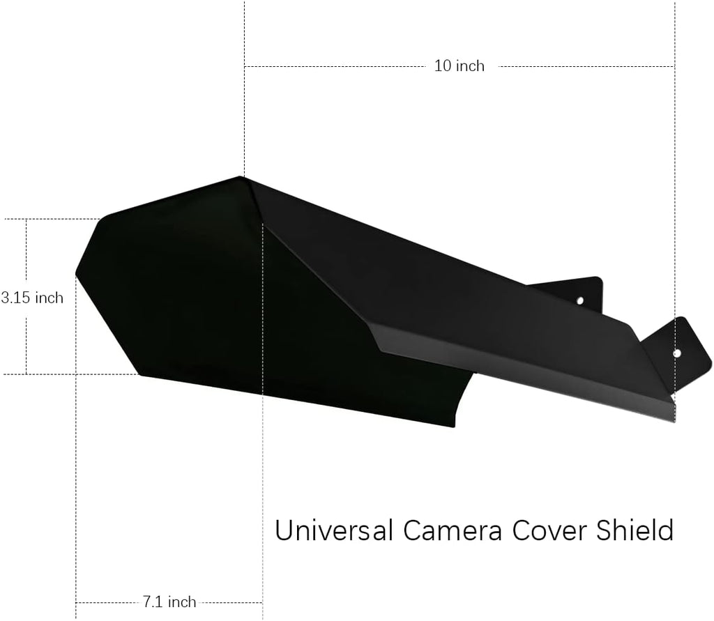 Universal Security Camera Sun Rain Cover Shield, Outdoor Waterproof Protective Roof Shade Covers for Dome, Bullet Cameras(Black Aluminium)