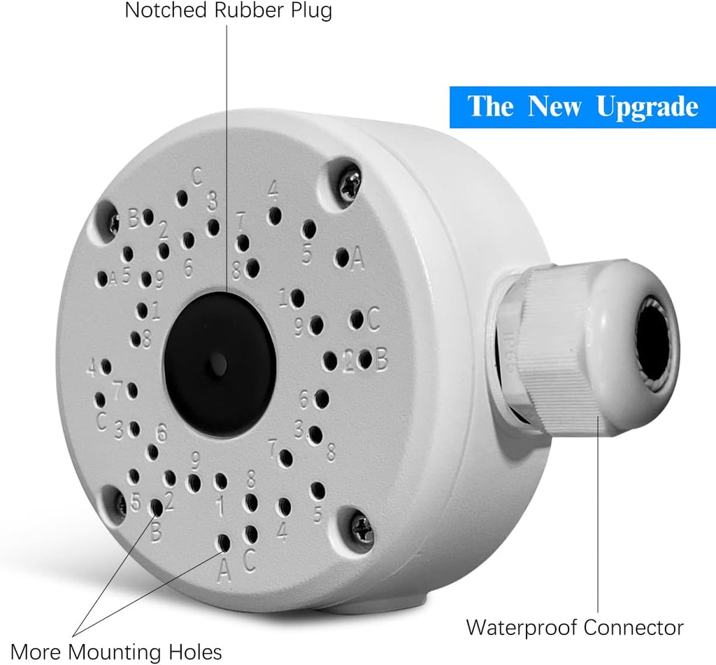 【Security Camera Junction Box】 Universal Bullet Security Camera Mount Bracket, IP66 Waterproof Junction Box for CCTV