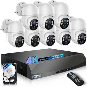 【PTZ Digital Zoom】 4K Wired Security Camera System,Home NVR Video Surveillance Systems,Outdoor POE Security Cameras, IP Camera System(Enjoy $20 Off Instantly)