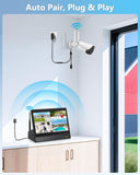 5MP Wireless Security Camera System with 10" Monitor, Outdoor WiFi Home Video Cameras Systems Surveillance DVR Kits(Enjoy $10 Off Instantly)