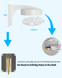 Universal CCTV Security Camera Mount Wall Mount Bracket for Surveillance House Indoor Bullet Dome IP Camera Holder Outdoor Junction Box Cable Pole Mounting Arm