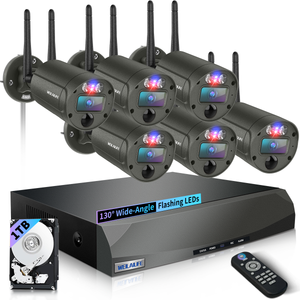 【130° Ultra Wide-Angle】 5MP Wireless Security Camera System, Outdoor WiFi Cameras Home Video Surveillance Systems(Enjoy $20 Off Instantly)