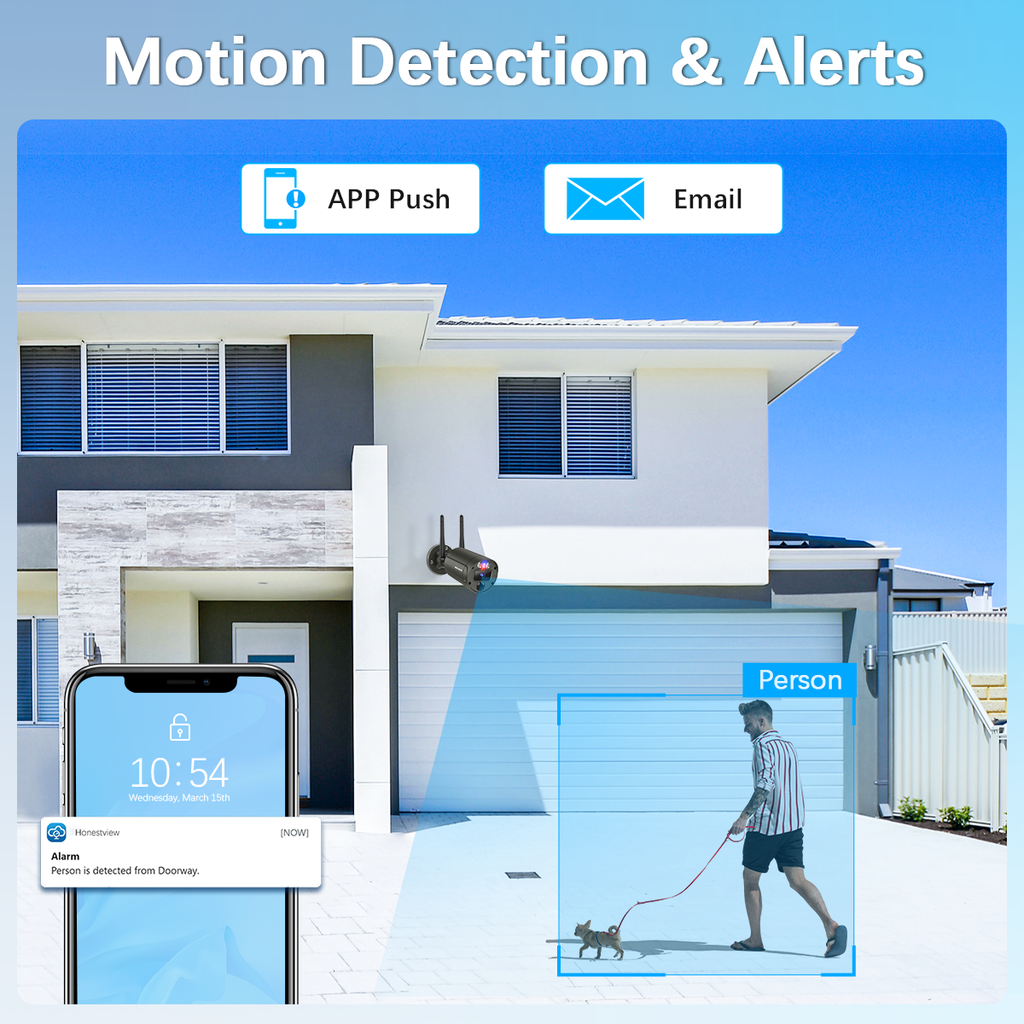 【130° Ultra Wide-Angle】 5MP Wireless Security Camera System, Outdoor WiFi Cameras Home Video Surveillance Systems(Enjoy $10 Off Instantly)