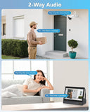 5MP Wireless Security Camera System with 10" Monitor, Outdoor WiFi Home Video Cameras Systems Surveillance DVR Kits(Enjoy $10 Off Instantly)