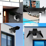 Universal Security Camera Sun Rain Cover Shield, Outdoor Waterproof Protective Roof Shade Covers for Dome, Bullet Cameras(Black Aluminium)