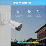 【2-Way Audio & 3MP High Definition】 Outdoor/Home Wireless Extended Security Camera, Bullet Exterior Surveillance, IP66 Waterproof