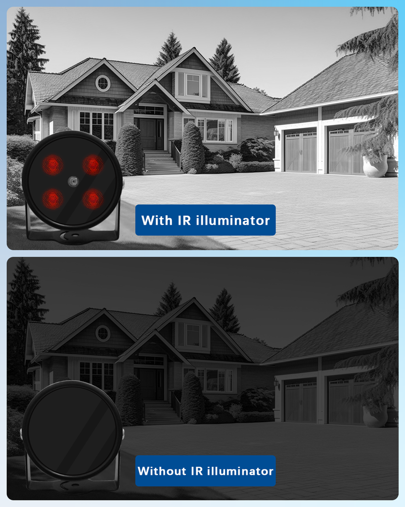 【4 LED Waterproof 】 IR Illuminator 90 Degree Wide Angle Long Range Infrared Light, 80ft 850nm IR Flood Lights with Power Adapter for Night Vision CCTV & IP Security Camera