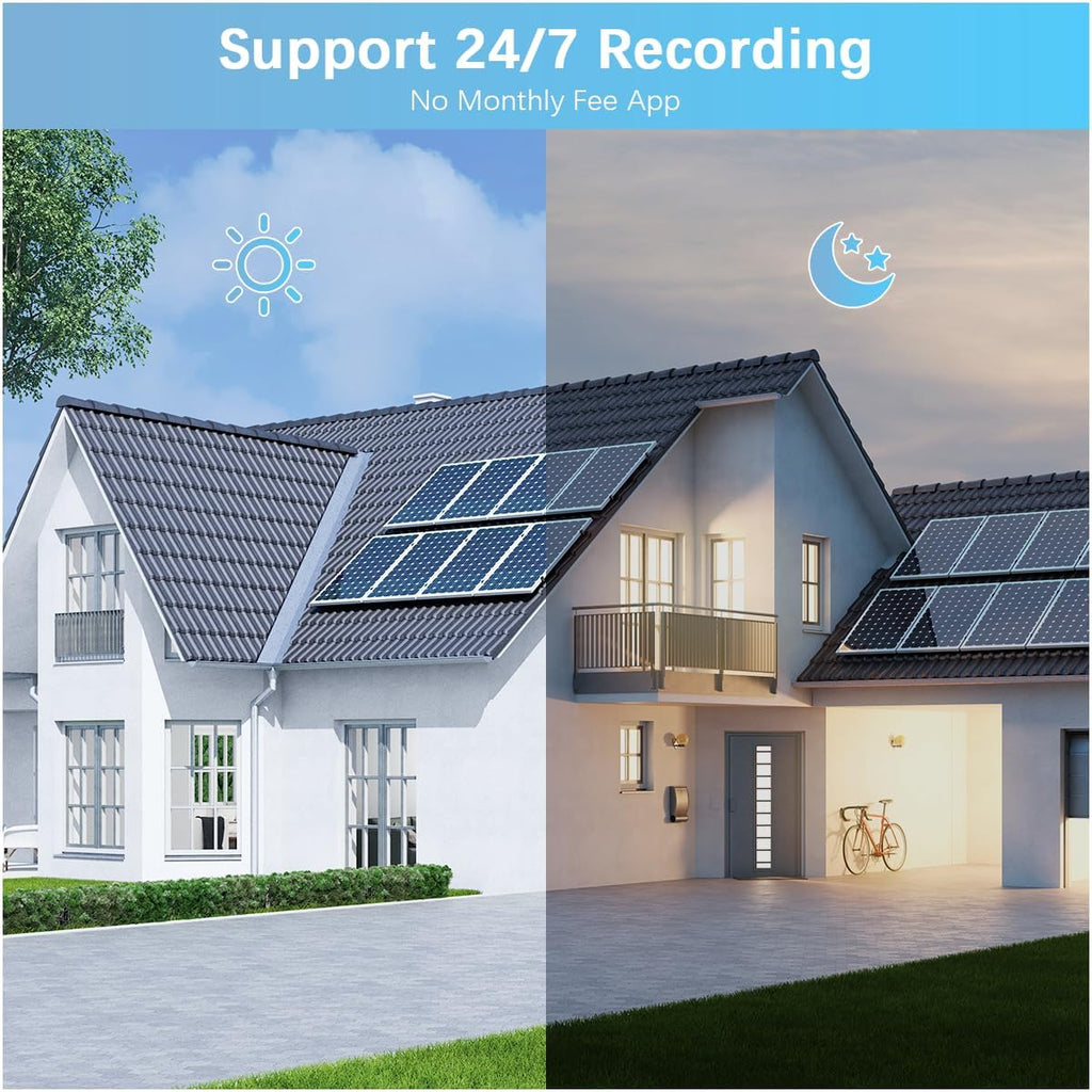 【2-Way Audio & 3MP High Definition】 Outdoor/Home Wireless Extended Security Camera, Bullet Exterior Surveillance, IP66 Waterproof