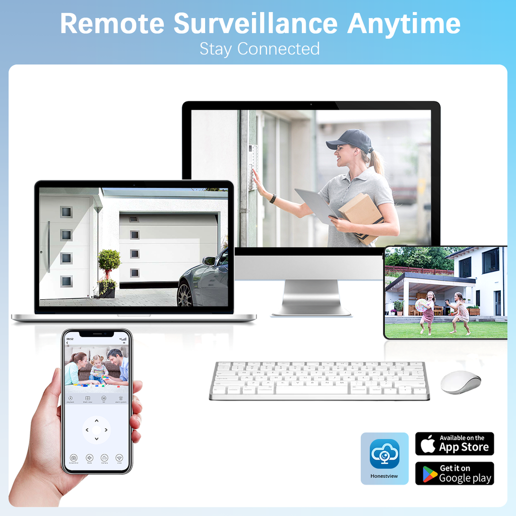 【2-Way Audio】 Outdoor Wired Security Camera System Home Video Security Cameras Systems POE Security Surveillance DVR Kits(Enjoy $20 Off Instantly)