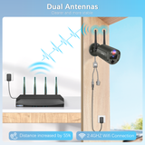 【130° Ultra Wide-Angle】 5MP Wireless Security Camera System, Outdoor WiFi Cameras Home Video Surveillance Systems(Enjoy $10 Off Instantly)