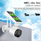 WEILAILIFE 【2-Way Audio & Wire-Free Solar Powered】 Outdoor Solar Battery Wireless Security Camera System 2-Antenna Enhanced WiFi Surveillance