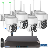 WEILAILIFE 【360° PT Digital Zoom, Two-Way Audio】 Outdoor Wireless Security Camera System Indoor PTZ Security Camera