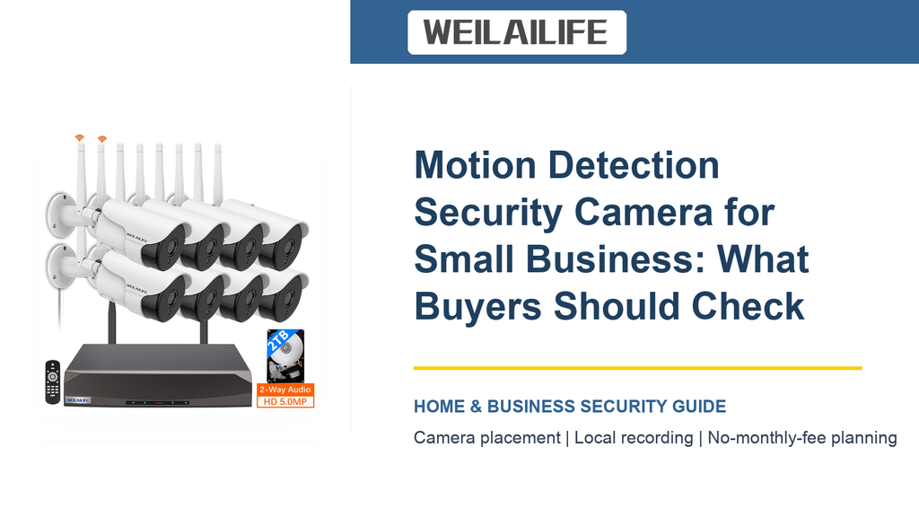 Small Business Monitoring: Motion Detection Security Camera and Vehicle Detail