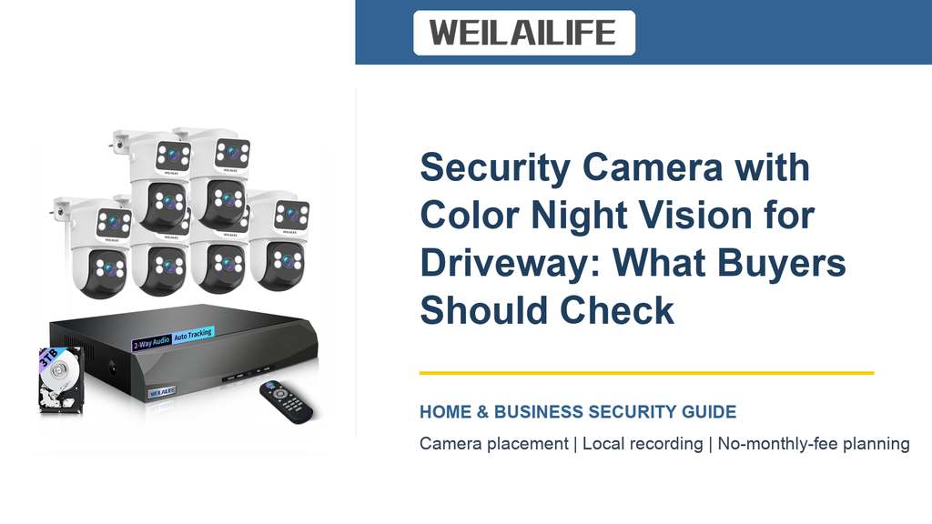 Security Camera with Color Night Vision at Driveway: No-Cloud Recording Basics