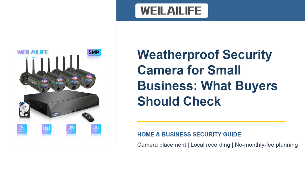 Small Business Monitoring: Weatherproof Security Camera and Wide-Angle Views