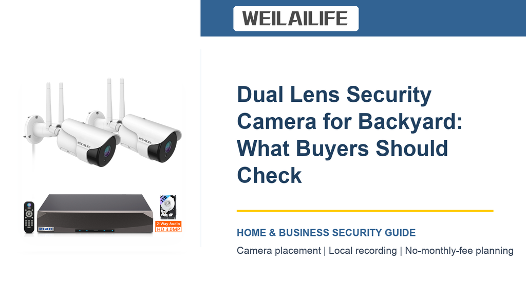 Garage Monitoring Checklist for Backyard Dual Lens Security Camera | WEILAILIFE