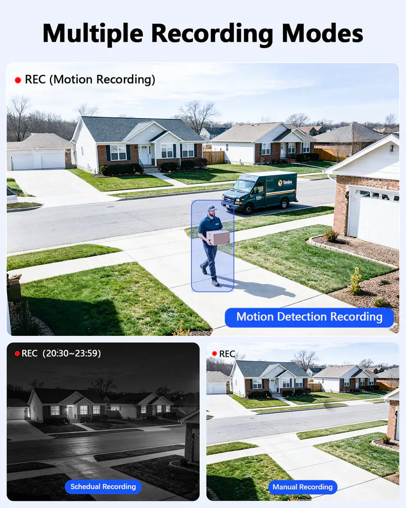 WEILAILIFE 5MP 8Cams Security System: Ultra-Wide Angle + Smart Detection, False Alarms Be Gone