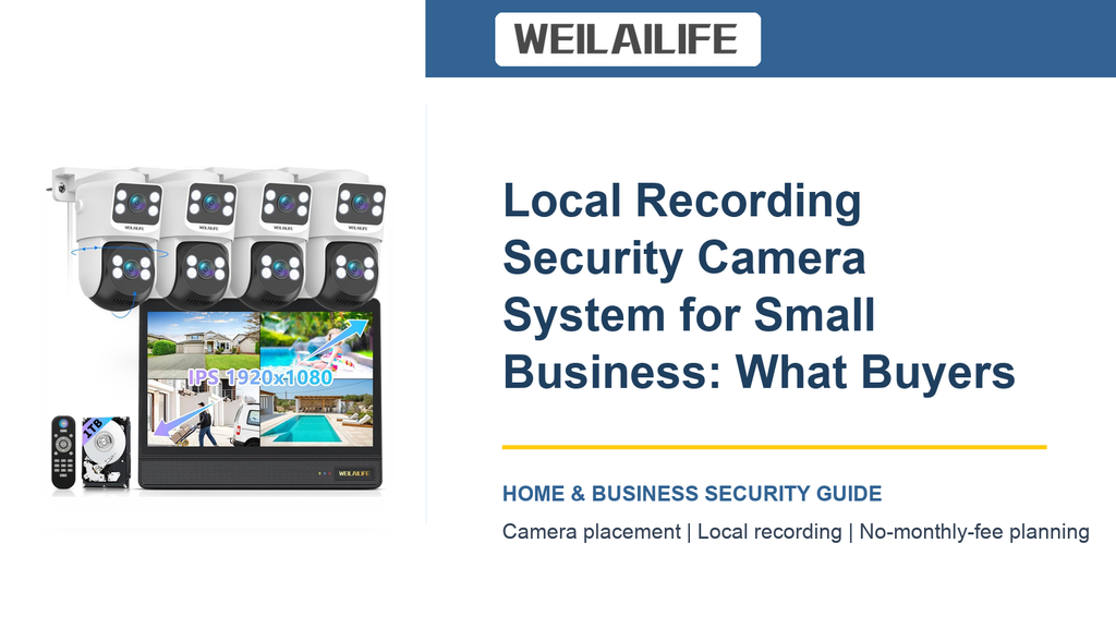 Small Business Security Setup: Local Recording Security Camera System and Community Entrances | WEILAILIFE