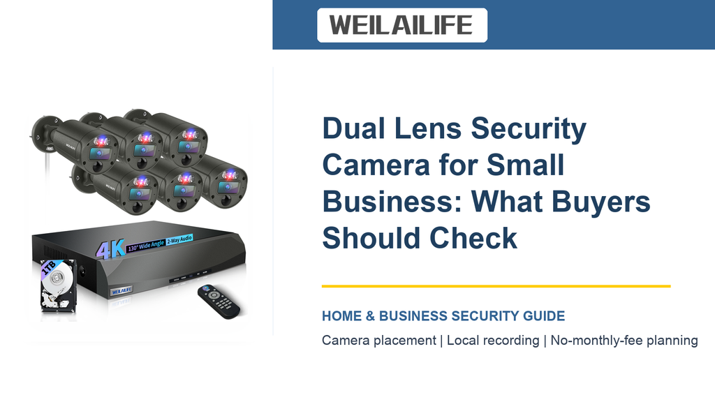 Small Business Monitoring: Dual Lens Security Camera and PoE Cabling
