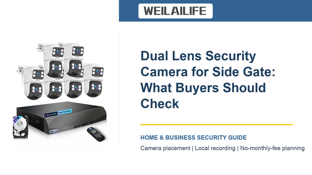 Side Gate: How to Choose a Dual Lens Security Camera That Fits the Layout and Service Doors | WEILAILIFE