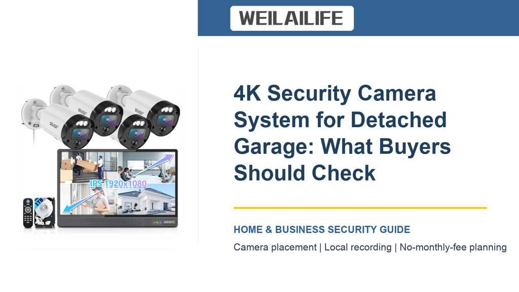 Detached Garage Monitoring: 4K Security Camera System and Continuous Recording | WEILAILIFE