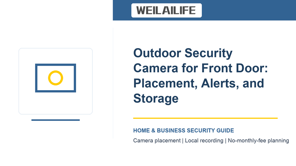 Outdoor Security Camera for Front Door: Placement, Alerts, and Storage