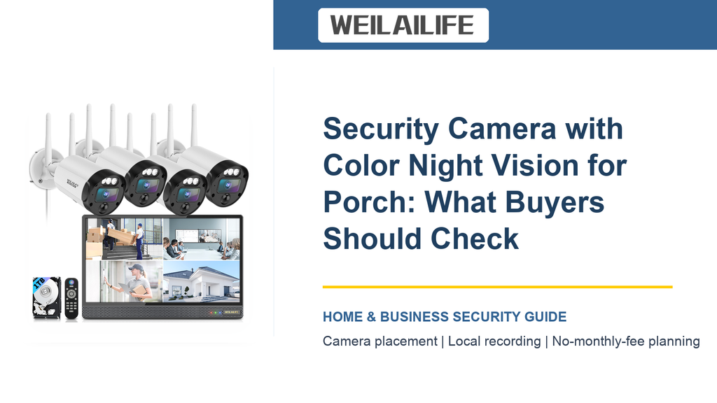 Porch Coverage Checklist for Security Camera with Color Night Vision: Expandable Kits