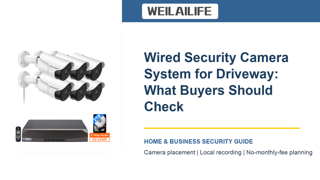 Driveway Security Setup: Wired Security Camera System and Hard Drive Size