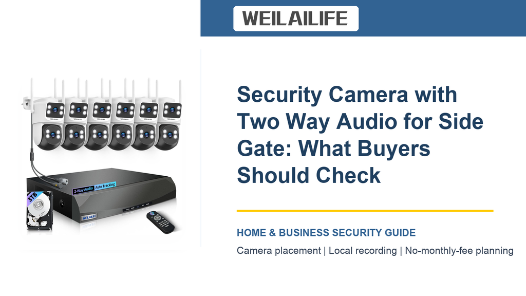 How to Protect the Side Gate with Clearer Security Camera System Night Recording: RV Parking