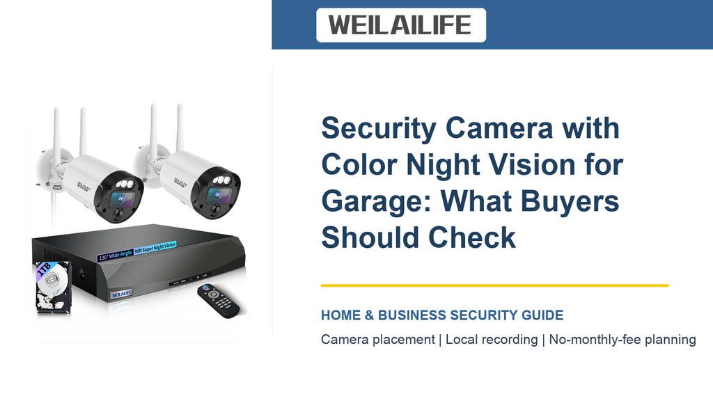Garage Monitoring: Security Camera with Color Night Vision and Review Workflow