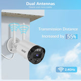 【2-Way Audio】Outdoor Wireless Security Camera System, Home WiFi Video Surveillance Systems