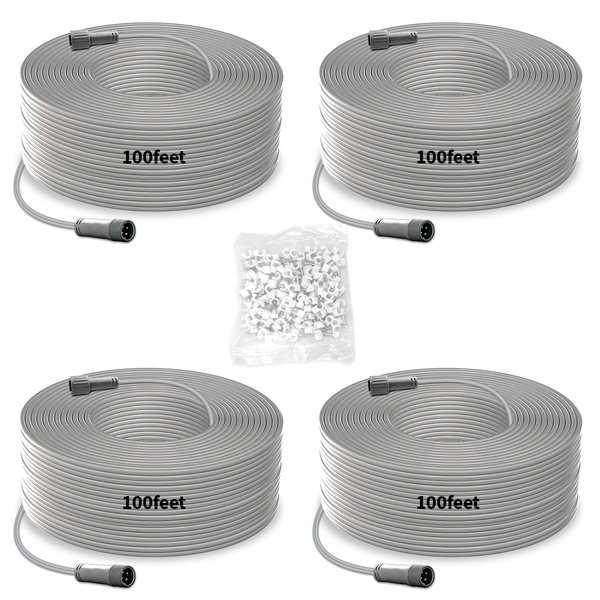 WCD-315-H01 カメラケーブル 15m viewtec トラクタケーブル 4 x 100 Feet】 Video Power Cable All-in-One Extension Cables for