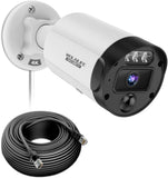 WEILAILIFE 【2-Way Audio & 130° Ultra Wide-Angle】 4K 8MP Outdoor Home POE Extended Security Camera,Bullet PoE IP Cameras with 18.3M LAN Cable for Outdoor Security Camera System